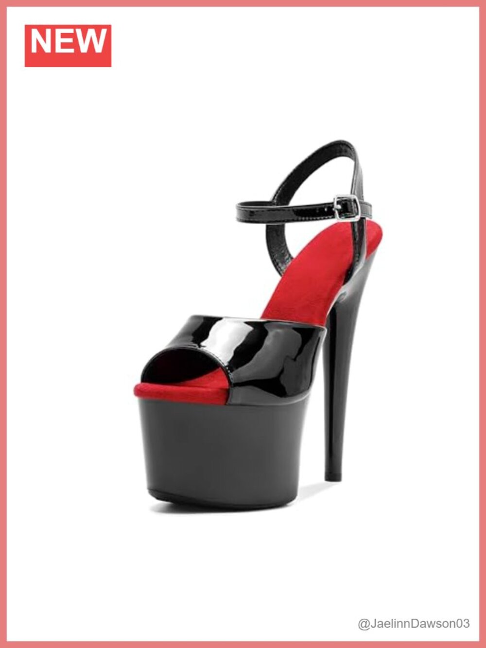 Women's Platform Sandal Heels Ankle-Strap Stiletto 7 Inch Pole Dance Heels